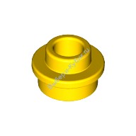 Деталь Аналог Совместимый С Лего Пластина Круглая 1 х 1 С Открытым Штырьком Цвет Желтый