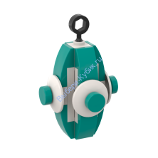 Набор деталей Лего ОТ Выбери Кубик Ёлочная Игрушка Сосулька Маленькая Темно-Бирюзовая