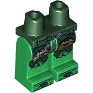 Деталь Лего Ноги С Рисунком Цвет Темно-Зеленый