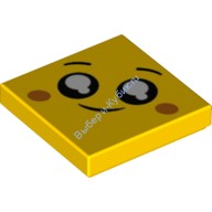 Деталь Лего Плитка 2 х 2 с Рисунком Цвет Желтый
