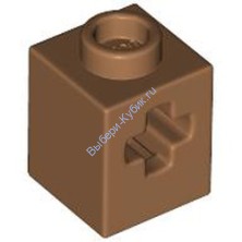 Деталь Лего Техник Кубик 1 х 1 С Отверстием Под Ось Цвет Карамельный