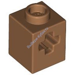 Деталь Лего Техник Кубик 1 х 1 С Отверстием Под Ось Цвет Карамельный