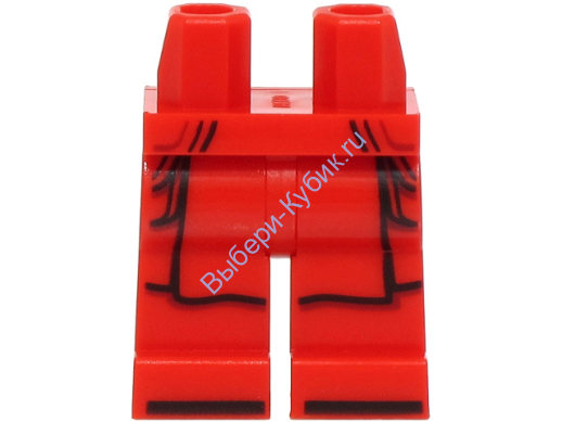 Деталь Лего Ноги С Рисунком Цвет Красный 970c00pb1659