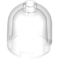 Кубик Круглый 2 х 2 х 1 2/3 Верх Купола - Пустотелый Штырек, Цвет: Прозрачный