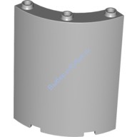 Деталь Лего Цилиндр Четверть 4 х 4 х 6 Цвет Светло-Серый