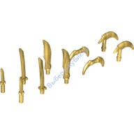 Деталь Лего Набор оружия Ниндзяго Цвет Перламутрово-Золотой