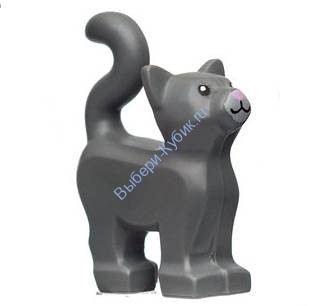 Деталь Лего Кошка Цвет Темно-Серый