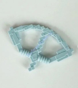 Деталь Аналог Совместимый С Лего Лук Пиксельный Майнкрафт Цвет Ярко-Светло-Голубой