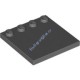 Деталь Лего Плитка Модифицированная 4 х 4 Со Штырьками По Краю Цвет Темно-Серый