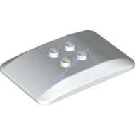 Деталь Лего Клин 6 x 4 x 2/3 Четырехугольный Изогнутый Цвет Белый