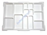 Деталь Лего Техник Белый верхний лоток корзины для хранения Dacta - 13 отсеков (подходит для 54187)