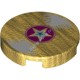 Деталь Лего Плитка Круглая 2 х 2 с Музыкальной Пластинкой Цвет Перламутрово-Золотой