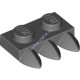 Деталь Лего Пластина 1 х 2 С 3 Зубами Цвет Темно-Серый