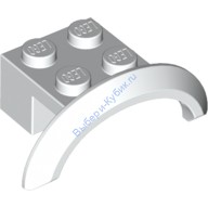Деталь Лего Автомобильное Крыло 4 х 2 1/2 х 1 С Аркой Круглое Цвет Белый