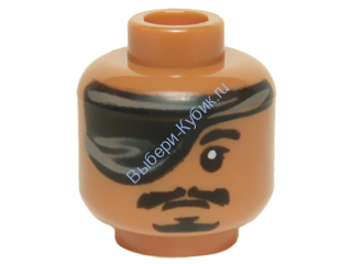Деталь Лего Голова Минифигурки Мужская Цвет Карамельный Sw0673