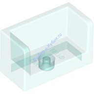 Деталь Лего Панель 1 х 2 х 1 С Закругленными Углами И 2 Сторонами Цвет Прозрачно-Голубой