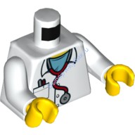 Деталь Лего Торс С Рисунком Цвет Белый