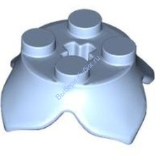 Деталь Лего Кубик Круглый 2 х 2 С 4 Лепестками И Отверстием Под Ось Цвет Ярко-Светло-Голубой