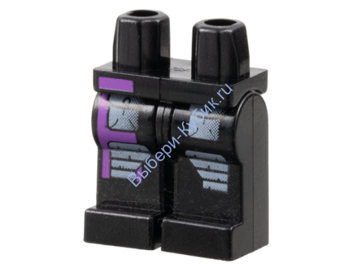 Деталь Лего Ноги С Рисунком Цвет Черный