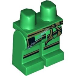 Деталь Лего Ноги С Рисунком Цвет Зеленый