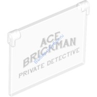 Деталь Лего Стекло Для Окна 1 X 4 X 3 - С Петлями С Рисунком Цвет Прозрачный