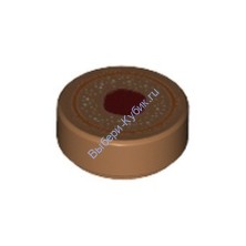 Деталь Лего Плитка Круглая 1 х 1 С Рисунком Цвет Карамельный