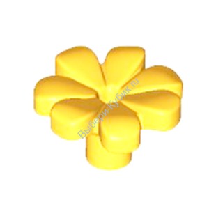 Деталь Аналог Совместимый С Лего Цветок С Семью Лепестками Цвет Желтый