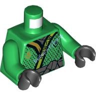 Б/У!!!! Деталь Лего Торс С Рисунком Цвет Зеленый