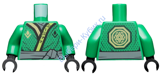 Деталь Лего Торс С Рисунком Цвет Зеленый