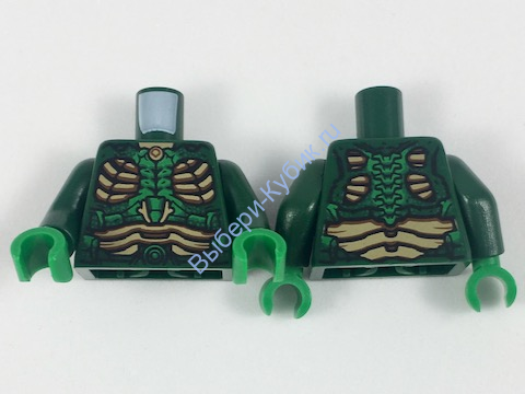Деталь Лего Торс С Рисунком Цвет Темно-Зеленый