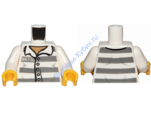 Деталь Лего Торс С Рисунком Цвет Белый