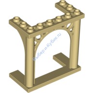 Деталь Лего Арка 3 х 6 х 5 С Орнаментом Цвет Песочный