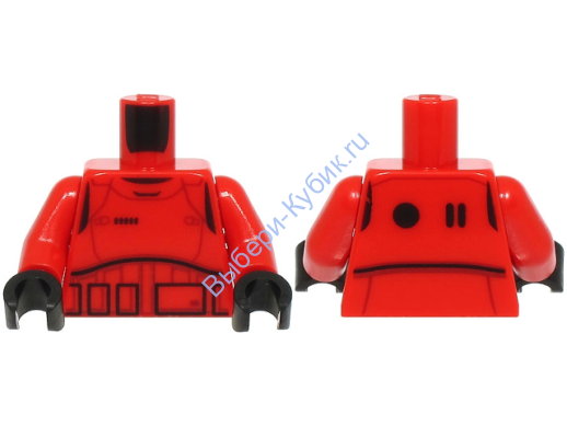Деталь Лего Торс С Рисунком Цвет Красный 973pb5744c01