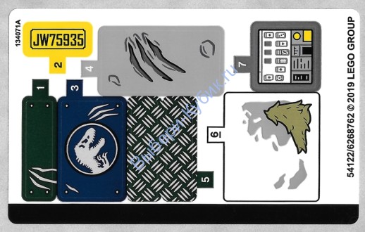 Наклейки К Набору Лего 75935