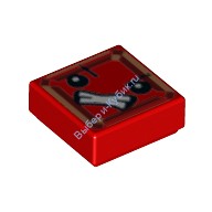 Деталь Лего Плитка 1 х 1 с Мордочкой Цвет Красный