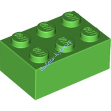 Деталь Лего Кубик 2 х 3 Цвет Ярко-Зеленый
