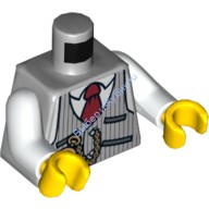 Деталь Лего Торс С Рисунком Цвет Светло-Серый