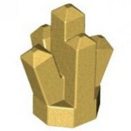 Деталь Лего Камень / Кристалл 1 х 1 5 Точек Цвет Металлический Золотой