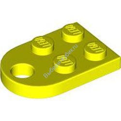 Деталь Лего Пластина 3 х 2 С Отверстием Цвет Неоново-Желтый