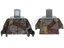 Деталь Лего Торс С Рисунком Цвет   Темно-Серый sw0673