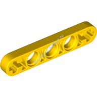 Деталь Лего Техник Бим 1 х 5 Тонкий С Отверстиями Под Ось На Концах Цвет Желтый