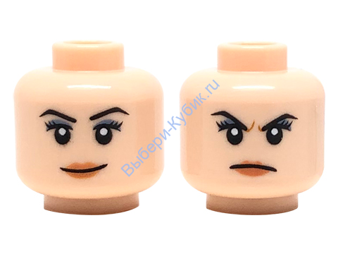 Деталь Лего Голова Двухсторонняя Цвет Светло-Телесный