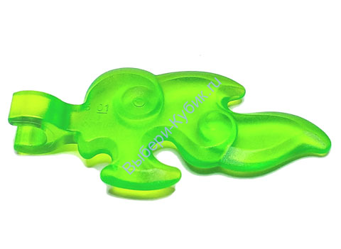 Деталь Лего Пламя Огня С Зажимом На Конце Цвет Прозрачно-Ярко-Зеленый