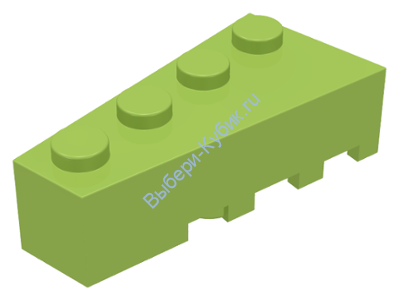 Деталь Лего Клин 4 х 2 Левый Цвет Лайм
