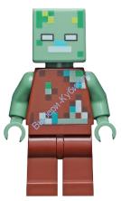 Минифигурка Лего Майнкрафт - Зомби Утопленник