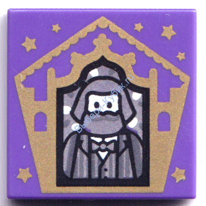 Деталь Лего Плитка 2 х 2 С Рисунком Цвет Темно-Фиолетовый