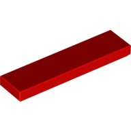 Деталь Лего Плитка 1 х 4 Цвет Красный