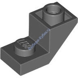 Деталь Лего Кубик Скошенный Перевернутый 45 2 x 1 С Вырезом 2/3 Цвет Темно-Серый