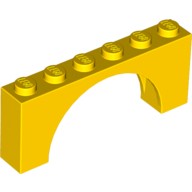Деталь Лего Арка 1 х 6 х 2 Цвет Желтый