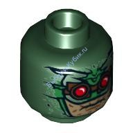 Деталь Лего Голова Минифигурки Цвет Темно-Зеленый